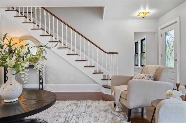 entryway featuring hardwood / wood-style floors