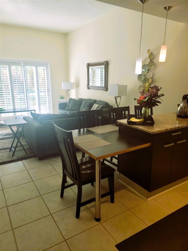 view of tiled dining space