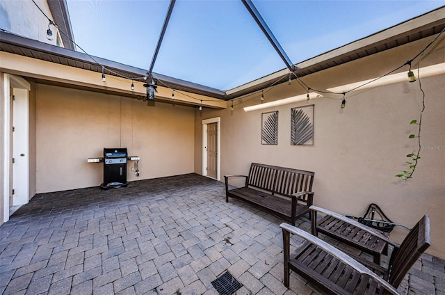 view of patio / terrace with grilling area and an outdoor hangout area