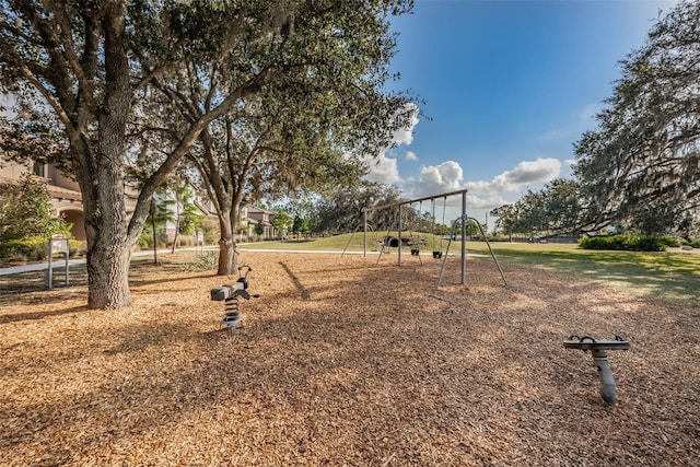 exterior space with a playground