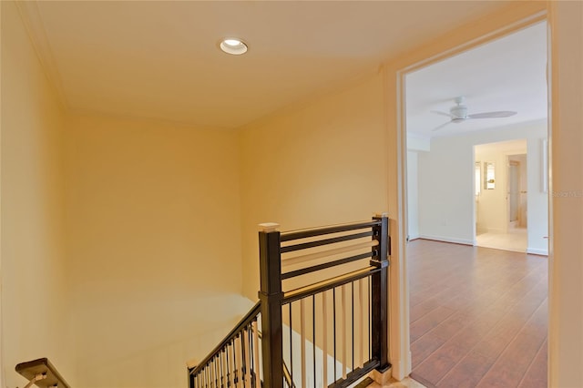 corridor featuring hardwood / wood-style floors