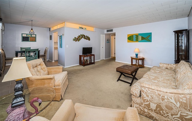 view of carpeted living room