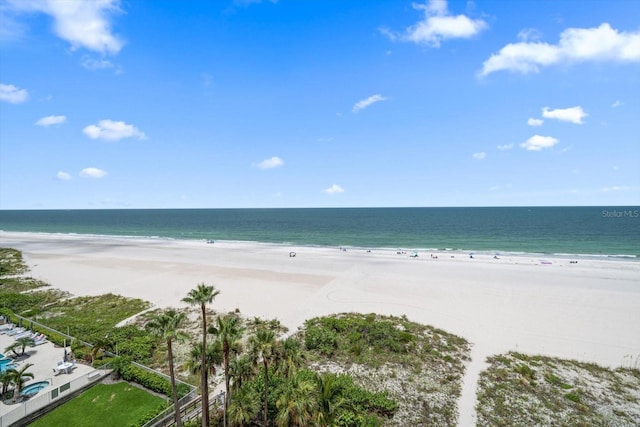 water view featuring a beach view