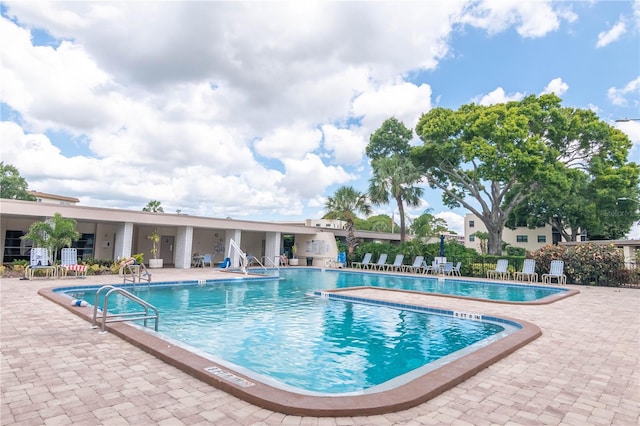 view of pool with a patio area