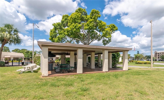 surrounding community featuring a yard