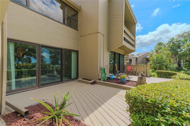 deck featuring a patio area