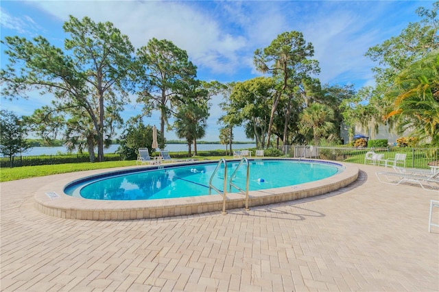 view of pool with a patio area