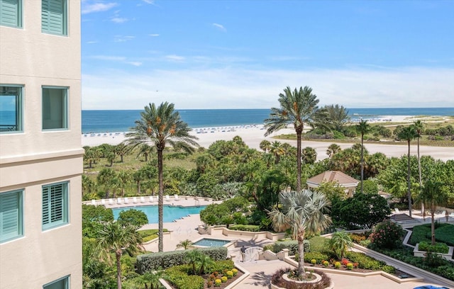 property view of water with a view of the beach