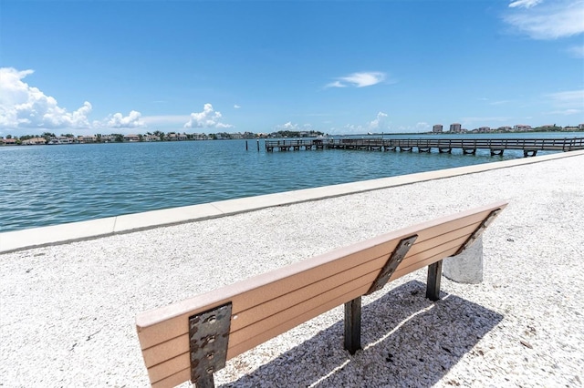 view of home's community with a water view