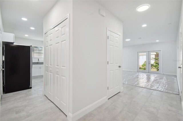 corridor with french doors