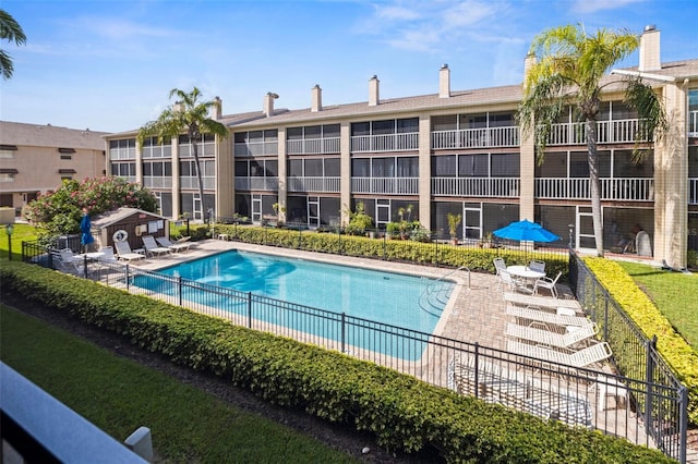 view of pool with a patio area