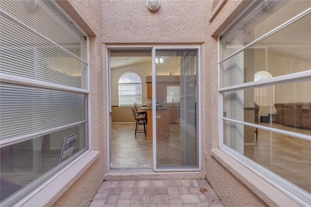 view of doorway to property