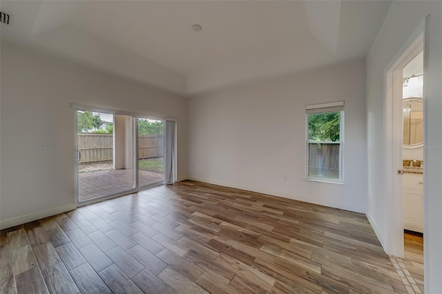 empty room featuring hardwood / wood-style floors