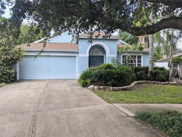 view of front of house featuring a garage