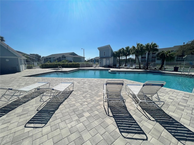 view of pool with a patio area