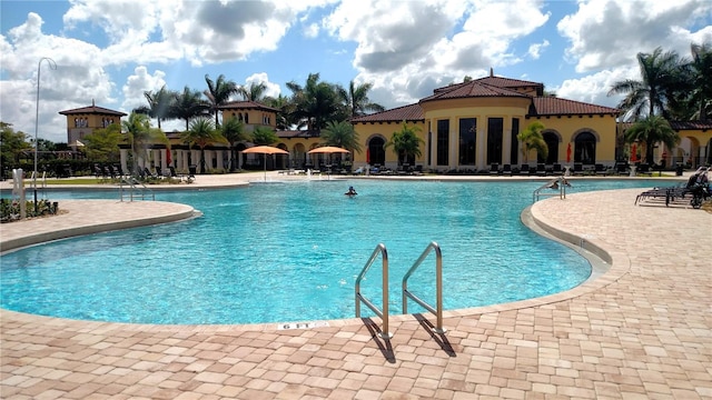 view of pool with a patio