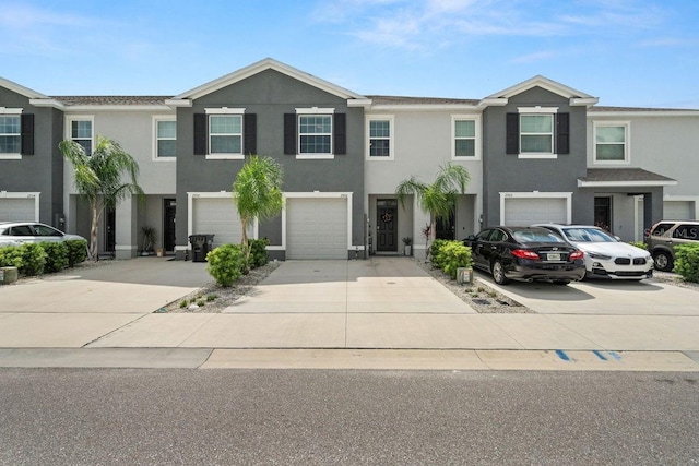 view of property with a garage