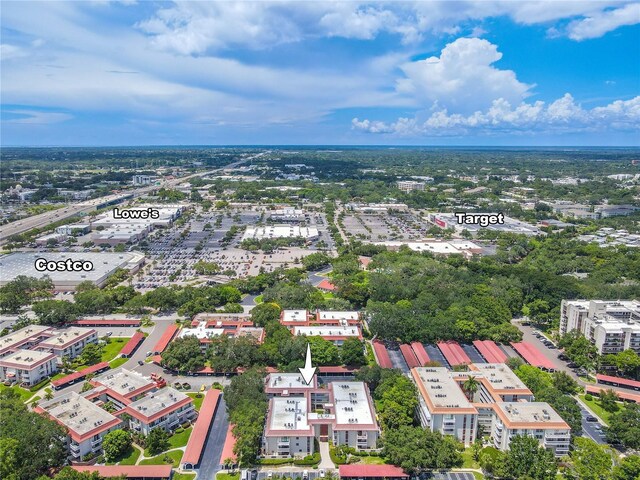 bird's eye view featuring a city view