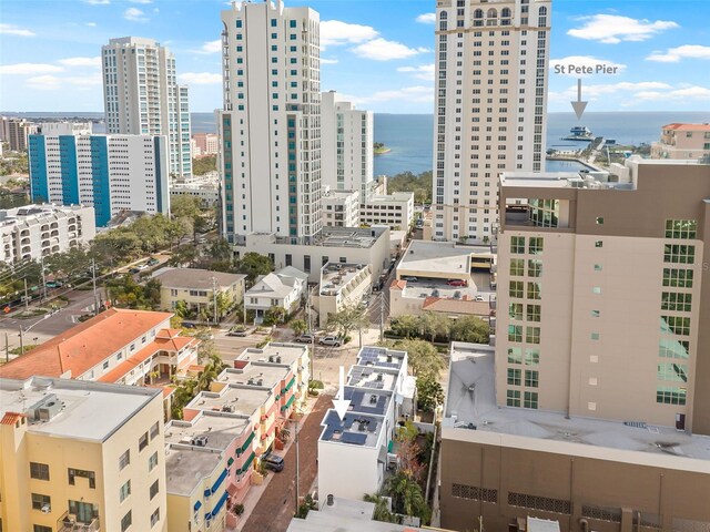 city view with a water view