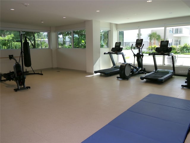 view of gym