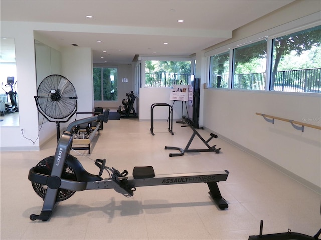 view of workout area