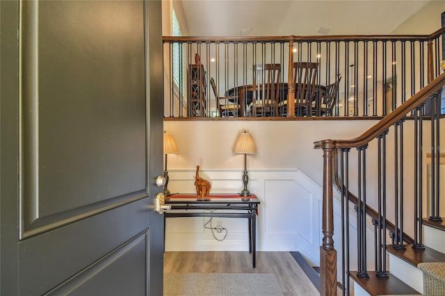 entrance foyer featuring hardwood / wood-style floors