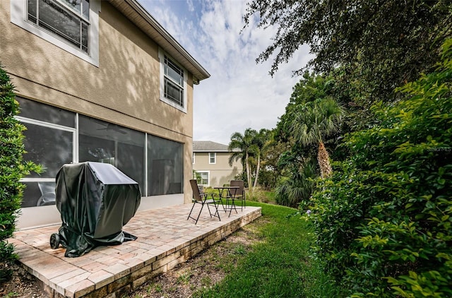 view of yard featuring a patio