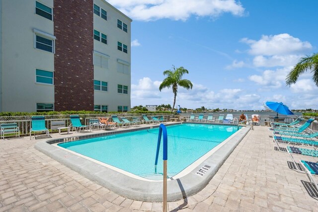 view of pool with a patio area