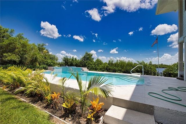 view of pool with a patio