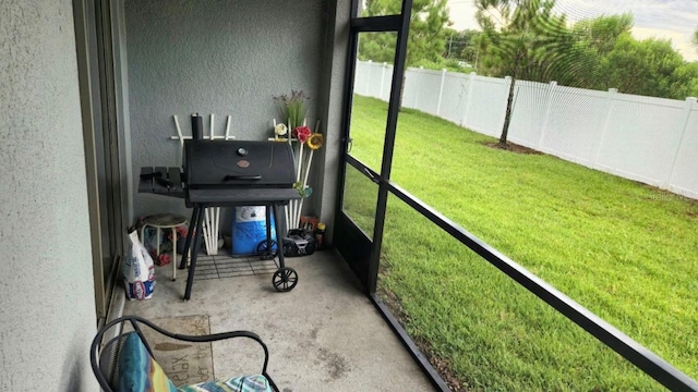 view of sunroom