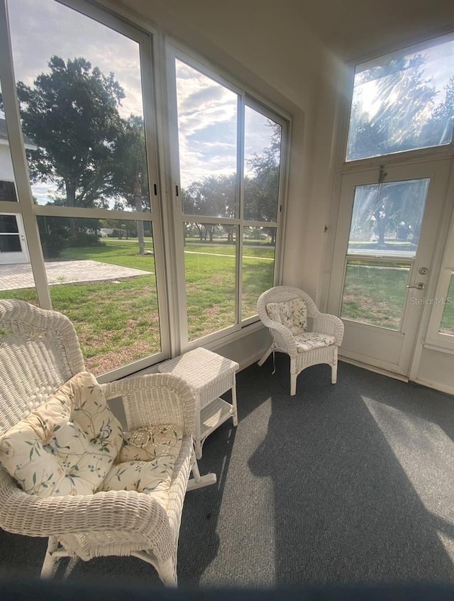 view of sunroom