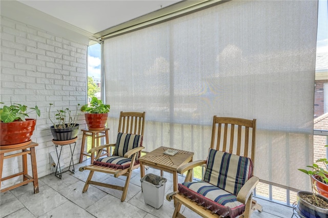 view of sunroom