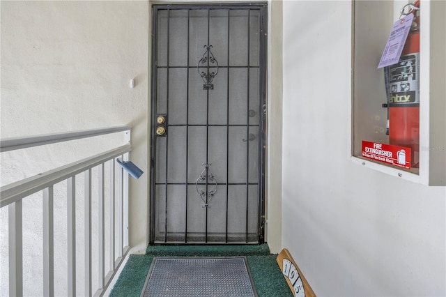 view of doorway to property