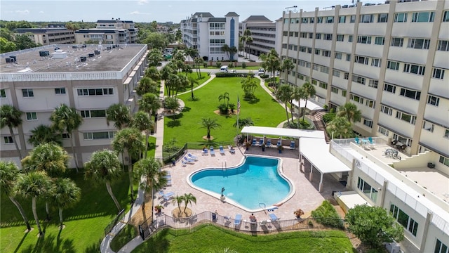 view of pool with a patio area