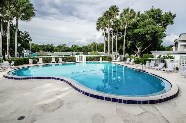 view of pool with a patio