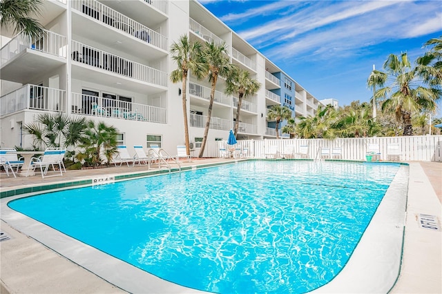 view of pool with a patio area