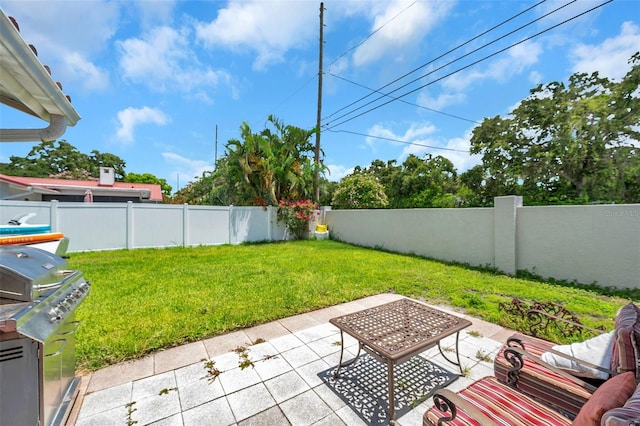 view of yard with a patio