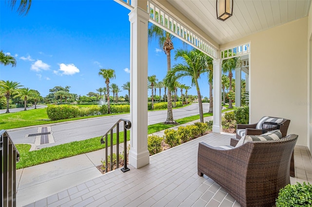 view of patio with covered porch