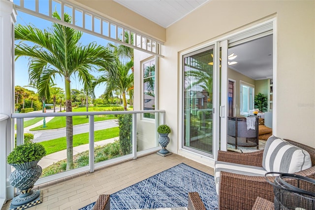 view of sunroom / solarium