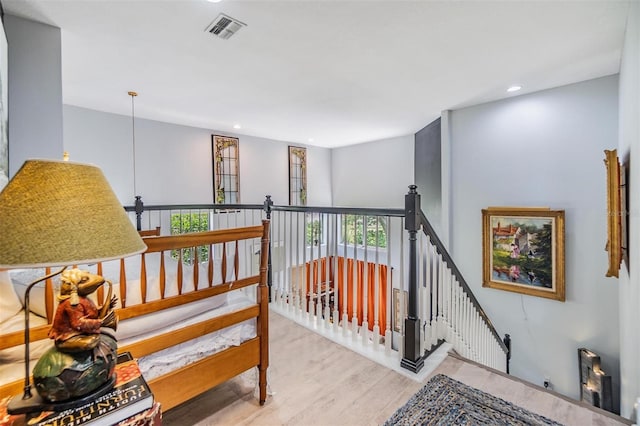 hall featuring light hardwood / wood-style floors