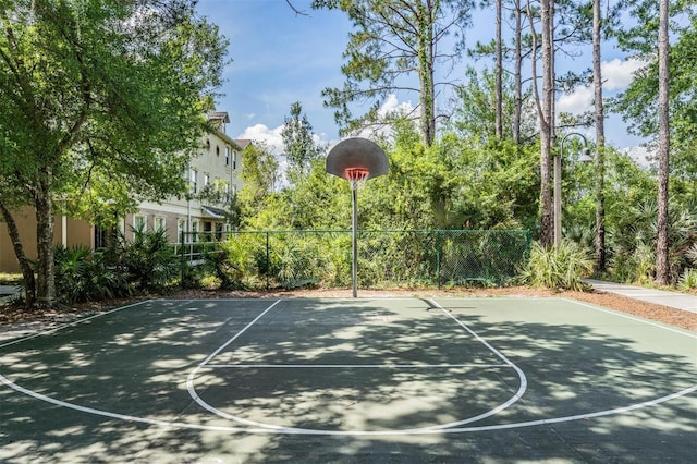 view of basketball court