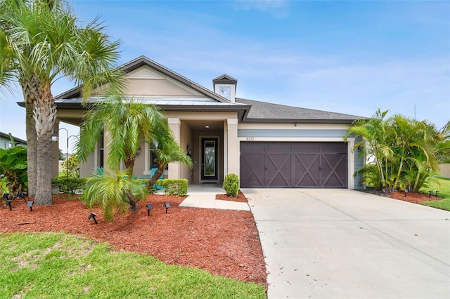 view of front of house featuring a garage