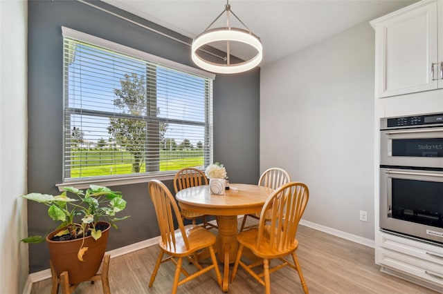 dining area featuring light hardwood / wood-style flooring