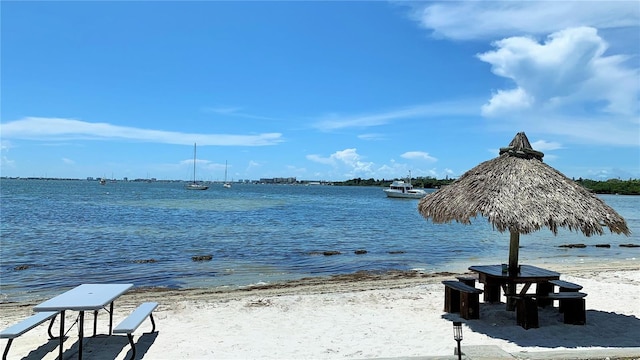 water view with a beach view