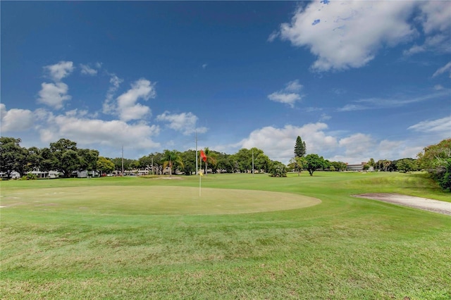 view of property's community featuring a yard