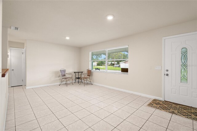 view of tiled foyer entrance