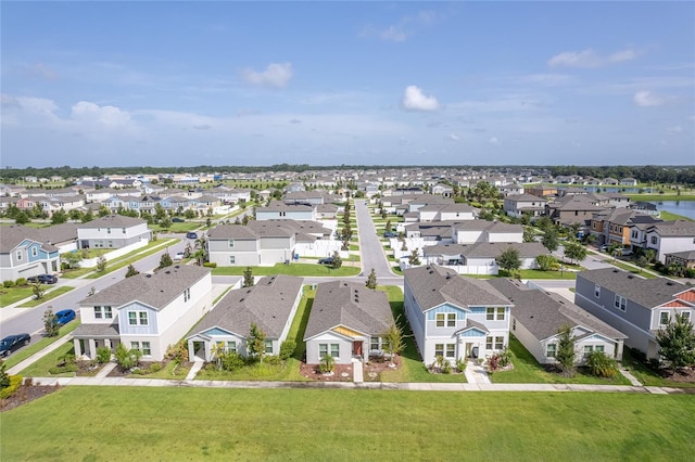 aerial view with a residential view