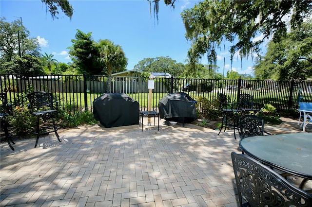 view of patio with grilling area