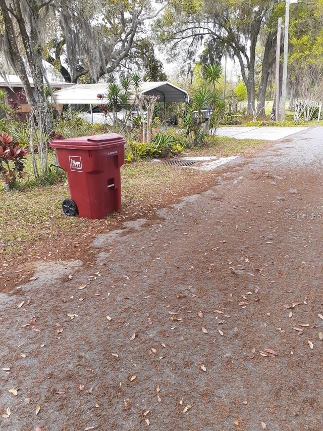 view of yard with a carport