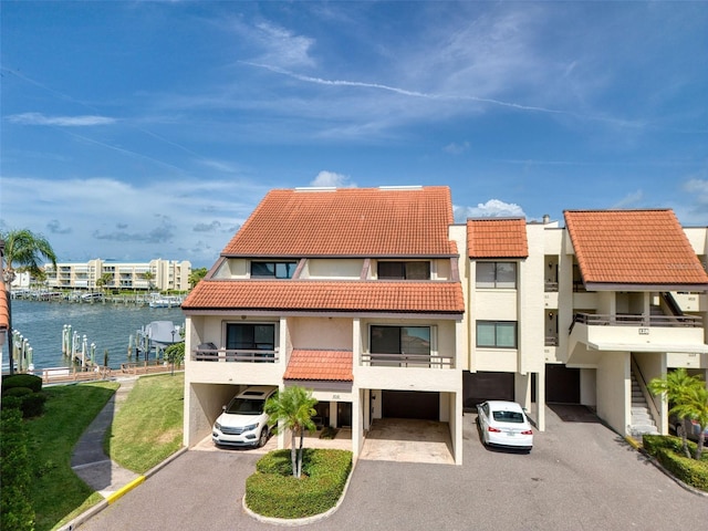 view of property featuring a water view